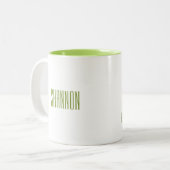 Luck of the Irish Tricolor Shamrock Custom Name Tweekleurige Koffiemok (Voorkant links)
