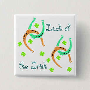 Luck of the Irish Vierkante Button 5,1 Cm
