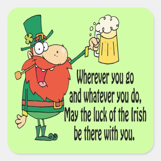 Luck of the Irish Vierkante Sticker (Voorkant)
