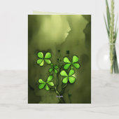 Luck of the Irish Whimsical Clovers Birthday Kaart (Achterkant)