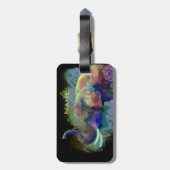 Luck of the Nose Colorful Elephant Bagagelabel (Achterkant verticaal)