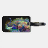 Luck of the Nose Colorful Elephant Bagagelabel (Achterkant horizontaal)
