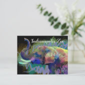 Luck of the Nose Colorful Elephant Briefkaart (Staand voorkant)
