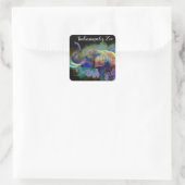 Luck of the Nose Elephant Vierkante Sticker (Tas)