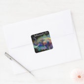 Luck of the Nose Elephant Vierkante Sticker (Envelop)
