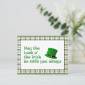 Luck o's' the Irish Briefkaart (Staand voorkant)