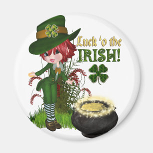 Luck O'the Irish Leprechaun Magnet