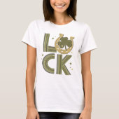 Luck Shamrock Hoefijzer St Patrick's Day Irish T-shirt (Voorkant)