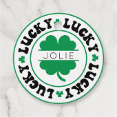 Luck Shamrock St. Patrick's Day Bedankjes Labels (Voorkant)