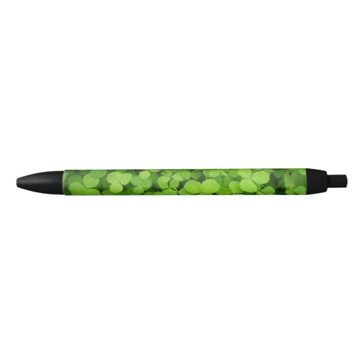 Luck Shamrocks. Zwarte Inkt Pen (Voorkant)