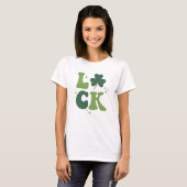 LUCK St. Patrick's Day Shirt - Bold Retro (Voorkant volledig)