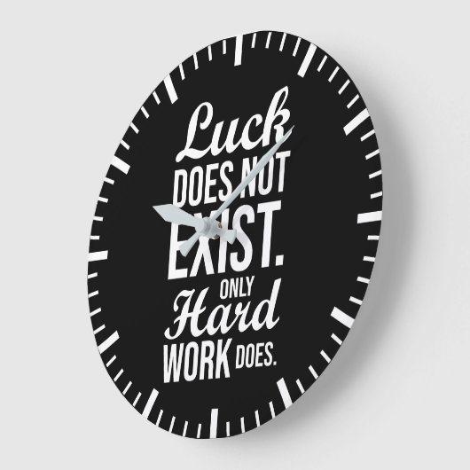 Luck vs Hard Work - Gym, Hustle, Succes Grote Klok (Hoek)
