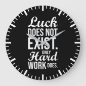 Luck vs Hard Work - Gym, Hustle, Succes Grote Klok (Voorkant)