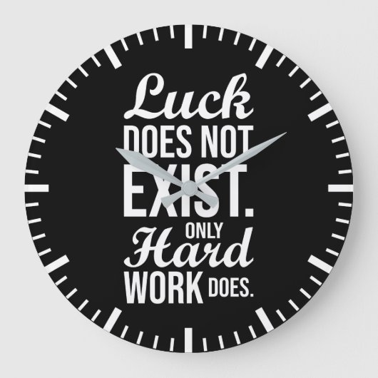 Luck vs Hard Work - Gym, Hustle, Succes Grote Klok (Voorkant)