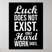Luck vs Hard Work - Gym, Hustle, Succes Poster (Voorkant)