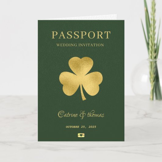 Luck Wedding Destination Passport Wereldkaart (Voorkant)