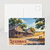 Luckenbach Texas Briefkaart (Voorkant / Achterkant)