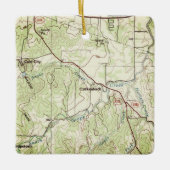 Luckenbach Topo Map Keramisch Ornament (Voorkant)