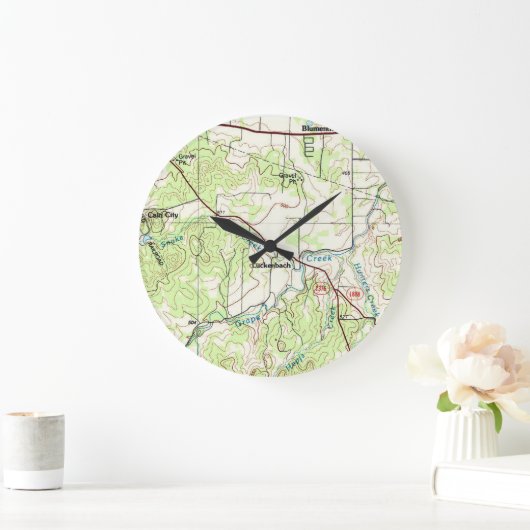 Luckenbach TX-kaart Grote Klok (Huis)