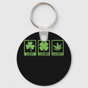 Luckier Lucky ST PATRICKS DAY Weed Canabis Sleutelhanger