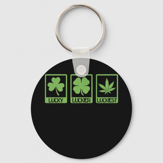 Luckier Lucky ST PATRICKS DAY Weed Canabis Sleutelhanger (Voorkant)