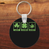 Luckier Lucky ST PATRICKS DAY Weed Canabis Sleutelhanger (Voorkant)