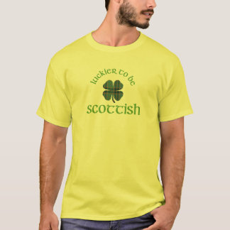 Luckier voor Schotse shamrock St Patrick's Day t T-shirt