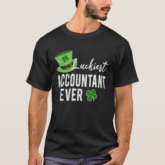 Luckiest Accountant Ever Accounting CPA St Patrick T-shirt (Voorkant)