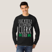 Luckiest Accounting Clerk Accountant  St Patricks  T-shirt (Voorkant volledig)