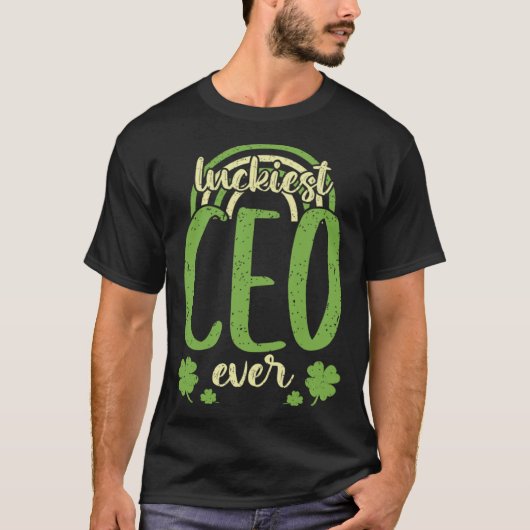 Luckiest CEO Ever  St Patricks Day Shamrock T-shirt (Voorkant)