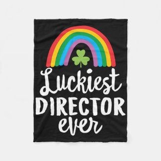 Luckiest Director Ever St Patrick Day Shamrocks  Fleece Deken