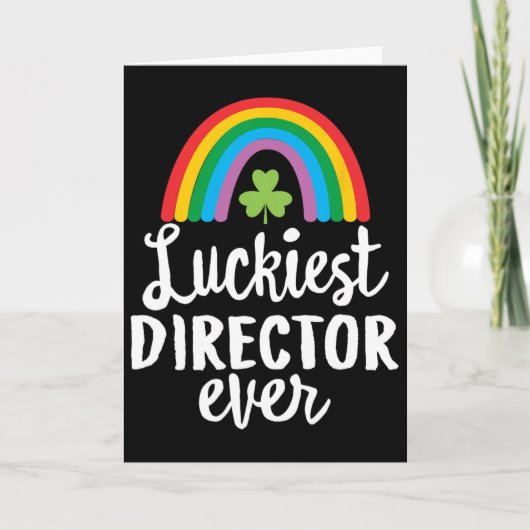 Luckiest Director Ever St Patrick Day Shamrocks  Kaart (Voorkant)