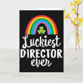 Luckiest Director Ever St Patrick Day Shamrocks  Kaart (Gele Bloem)