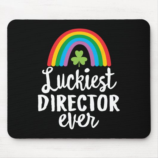 Luckiest Director Ever St Patrick Day Shamrocks  Muismat (Voorkant)