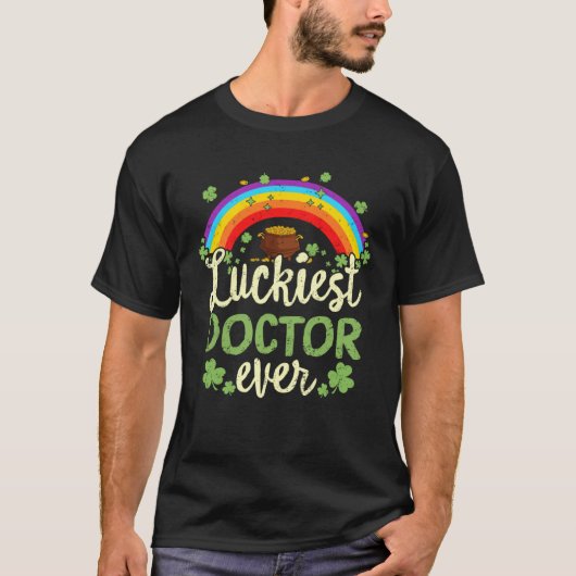 Luckiest Doctor Ever St Patricks Day Rainbow Men W T-shirt (Voorkant)