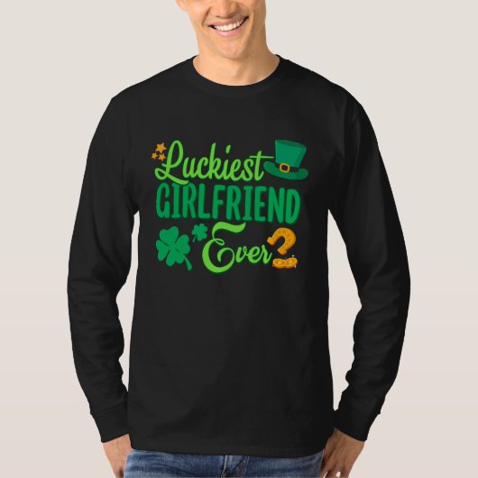 Luckiest Girlfriend Ever St Patricks Day Cute Wome T-shirt (Voorkant)