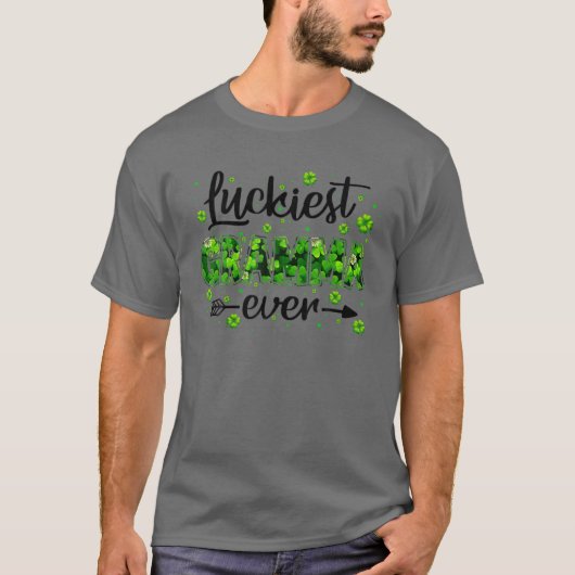 Luckiest Gramma Ever Shamrock St Patrick's Day Iri T-shirt (Voorkant)
