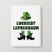 Luckiest Leprechaun Matching St. Patrick's Day Button (Voorkant)