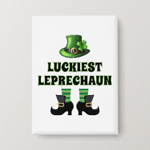Luckiest Leprechaun Matching St. Patrick's Day Button