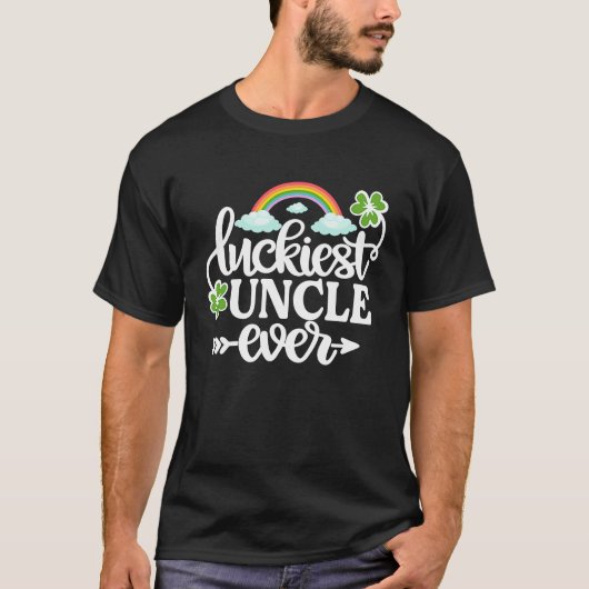 Luckiest Uncle Ever St Patrick's Day Shamrock T-shirt (Voorkant)