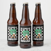 Luckin' Boujee Lucky Shamrock St Patrick's Day Bier Etiket (Flessen)