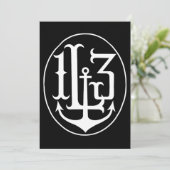 Lucky 13 Anchor Crest Tattoo Punk Gothic Anchor T- (Staand voorkant)