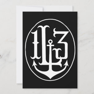 Lucky 13 Anchor Crest Tattoo Punk Gothic Anchor T-