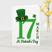 Lucky 17 St. Patrick's Day Kaart (Gele Bloem)