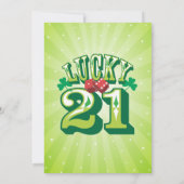 Lucky 21 - Aannodiging voor Aangepaste verjaardag Kaart (Achterkant)
