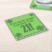 Lucky 21st Birthday Onderzetter (Schuin)