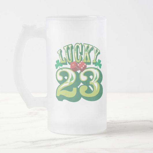 Lucky 23 Glass Beer Mok (Links)