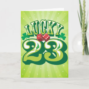 Lucky 23-jarige kaart