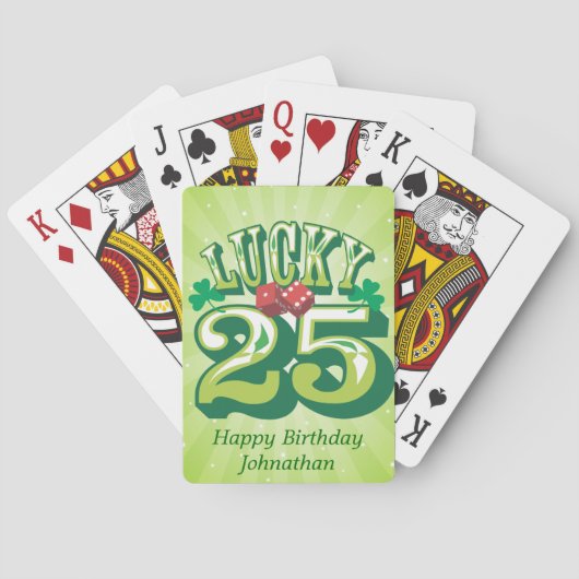 Lucky 25 Aangepast Speelkaarten (Achterkant)