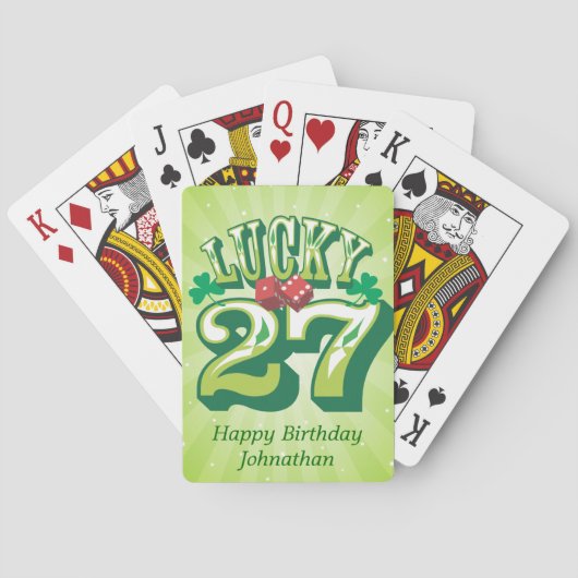 Lucky 27 Custom Speelkaarten (Achterkant)